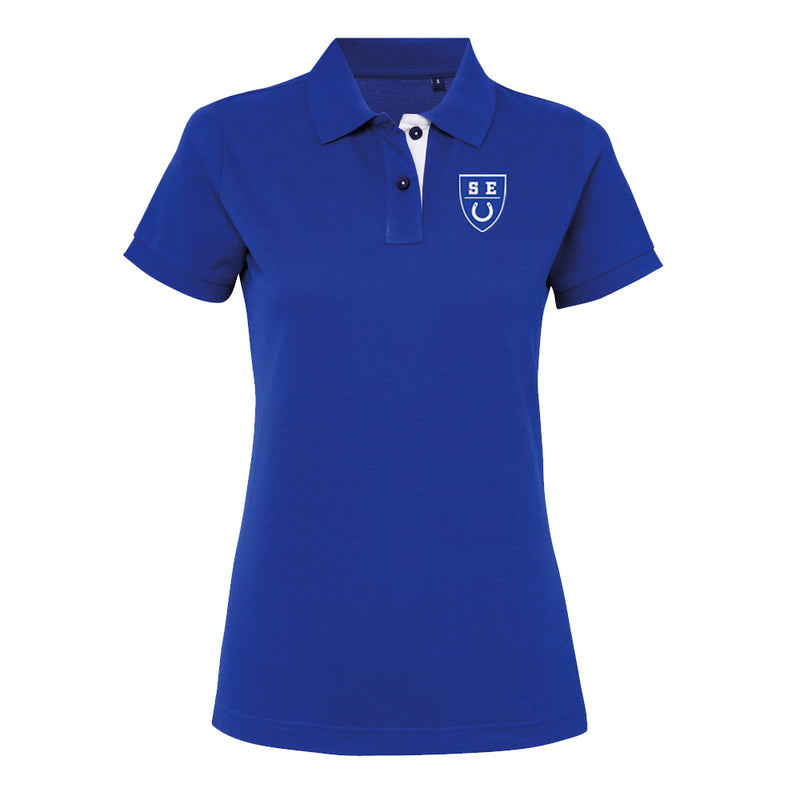Fitted contrast polo shirt