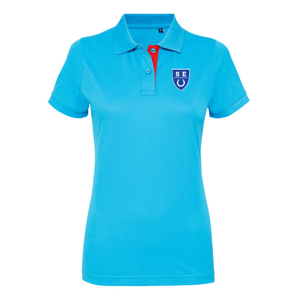 Fitted contrast polo shirt